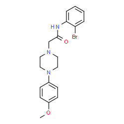 N-(2-BROMOPHENYL)-2-[4-(4-METHOXYPHENYL)PIPERAZINO]ACETAMIDE结构式