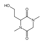 1,4-dimethyl-3-(2-hydroxyethyl)-2,5-piperazinedione Structure