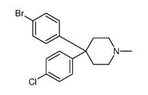 4-(4-bromophenyl)-4-(4-chlorophenyl)-1-methylpiperidine Structure