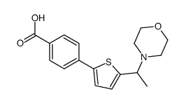 4-[5-(1-morpholin-4-ylethyl)thiophen-2-yl]benzoic acid结构式