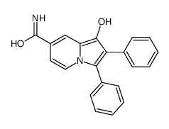 1-hydroxy-2,3-diphenylindolizine-7-carboxamide结构式