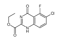 2-Quinazolinecarboxylic acid, 6-chloro-5-fluoro-3,4-dihydro-4-oxo-, ethyl ester结构式