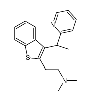 N,N-dimethyl-2-[3-[(1R)-1-pyridin-2-ylethyl]-1-benzothiophen-2-yl]ethanamine结构式