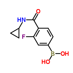 4-(环丙基氨基甲酰)-3-氟苯基硼酸结构式