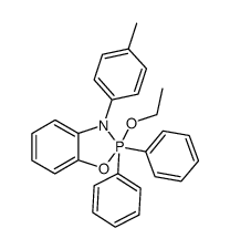 2-ethoxy-2,3-dihydro-2,2-diphenyl-3-p-tolyl-1,3,2-benzoxazaphosph(V)ole结构式