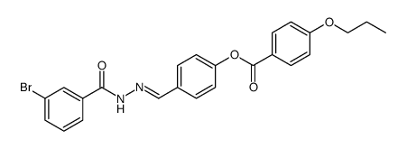 Benzoic acid, 3-bromo-, 2-[[4-[(4-propoxybenzoyl)oxy]phenyl]methylene]hydrazide结构式
