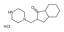 2-(piperazin-1-ylmethyl)-2,3,3a,4,5,6,7,7a-octahydroinden-1-one,hydrochloride结构式