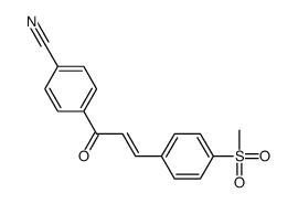 4-[3-(4-methylsulfonylphenyl)prop-2-enoyl]benzonitrile Structure