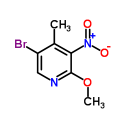 5-Bromo-2-methoxy-4-methyl-3-nitropyridine structure