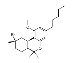 (6aR,9S,10aR)-9α-bromo-6a,10a-trans-hexahydrocannabinol methyl ether结构式