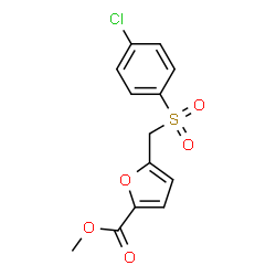 METHYL 5-(4-CHLORO-BENZENESULFONYLMETHYL)-FURAN-2-CARBOXYLATE结构式