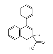 (S)-2-Methyl-4-phenyl-1,2-dihydro-naphthalene-2-carboxylic acid结构式