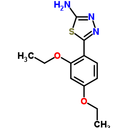 5-(2,4-DIETHOXY-PHENYL)-[1,3,4]THIADIAZOL-2-YLAMINE结构式