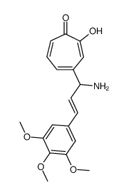 4-(1-amino-3-(3,4,5-trimethoxyphenyl)-2-propenyl)tropolone结构式