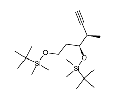 (3R,4S)-4,6-bis{[tert-butyl(dimethyl)silyl]oxy}-3-methyl-1-hexyne结构式