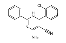 4-amino-6-(o-chlorophenyl)-5-cyano-2-phenyl-1,6-dihydropyrimidine Structure