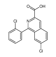 7-chloro-1-(2-chlorophenyl)isoquinoline-3-carboxylic acid Structure