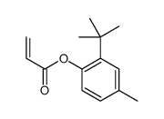 (2-tert-butyl-4-methylphenyl) prop-2-enoate结构式