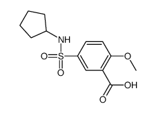 5-(cyclopentylsulfamoyl)-2-methoxybenzoic acid Structure