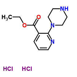 Ethyl 2-(1-piperazinyl)nicotinate dihydrochloride Structure