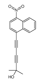 2-methyl-6-(4-nitronaphthalen-1-yl)hexa-3,5-diyn-2-ol Structure