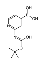 [2-[(2-methylpropan-2-yl)oxycarbonylamino]pyridin-4-yl]boronic acid结构式