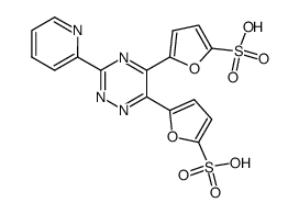 5,5'-[3-(2-Pyridinyl)-1,2,4-triazine-5,6-diyl]bis(2-furansulfonic acid)结构式