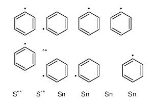 [[(diphenyl-λ3-stannanyl)sulfanyl-diphenylstannyl]methyl-diphenylstannyl]sulfanyl-diphenyltin Structure