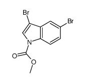 methyl 3,5-dibromoindole-1-carboxylate结构式