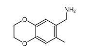 (7-Methyl-2,3-dihydrobenzo[b][1,4]dioxin-6-yl)methanamine structure