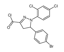5-(4-bromophenyl)-1-(2,4-dichlorophenyl)-4,5-dihydro-pyrazole-3-carboxylic acid chloride Structure