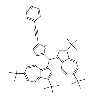 bis(3,6-di-tert-butyl-1-azulenyl)[5-(phenylethynyl)-2-thienyl]methane结构式