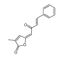 (5E)-3-methyl-5-[(E)-2-oxo-4-phenylbut-3-enylidene]furan-2(5H)-one结构式