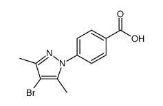 Benzoic acid, 4-(4-bromo-3,5-dimethyl-1H-pyrazol-1-yl) Structure