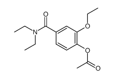 4-acetoxy-3-ethoxy-benzoic acid diethylamide Structure