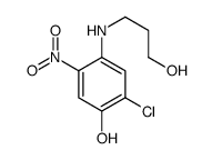 2-chloro-4-(3-hydroxypropylamino)-5-nitrophenol结构式