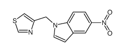 5-nitro-1-(1,3-thiazol-4-ylmethyl)-1H-indole结构式