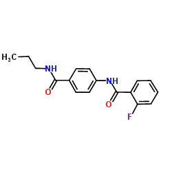 2-Fluoro-N-[4-(propylcarbamoyl)phenyl]benzamide结构式