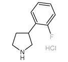 3-(2-氟苯基)吡咯烷盐酸盐结构式