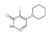 4-chloro-5-(1-piperidyl)-2H-pyridazin-3-one结构式