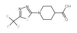1-[5-(trifluoromethyl)-1,3,4-thiadiazol-2-yl]piperidine-4-carboxylic acid Structure