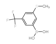 (3-(甲硫基)-5-(三氟甲基)苯基)硼酸结构式
