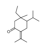 5-ethyl-4-(isopropyl)-2-(isopropylidene)-5-methylcyclohexan-1-one结构式