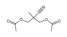 3-acetoxy-2-acetoxymethyl-2-methyl-propionitrile结构式