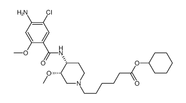 cyclohexyl 6-((3S,4R)-4-(4-amino-5-chloro-2-methoxybenzamido)-3-methoxypiperidin-1-yl)hexanoate Structure