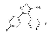 5-amino-3-(4-fluorophenyl)-4-(2-fluoropyridin-4-yl)isoxazole结构式