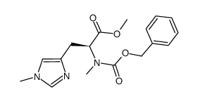 N-α-(carbobenzyloxy)-N-α,N-1(τ)-dimethyl-L-histidine methyl ester结构式