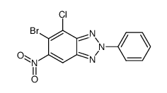 5-bromo-4-chloro-6-nitro-2-phenyl-2H-benzotriazole Structure