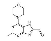 2-methyl-6-morpholino-7(9)H-purine-8-carbaldehyde结构式