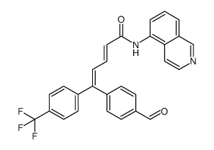 (2E,4E)-5-(4-formylphenyl)-N-(isoquinolin-5-yl)-5-(4-trifluoromethylphenyl)-2,4-pentadienamide Structure